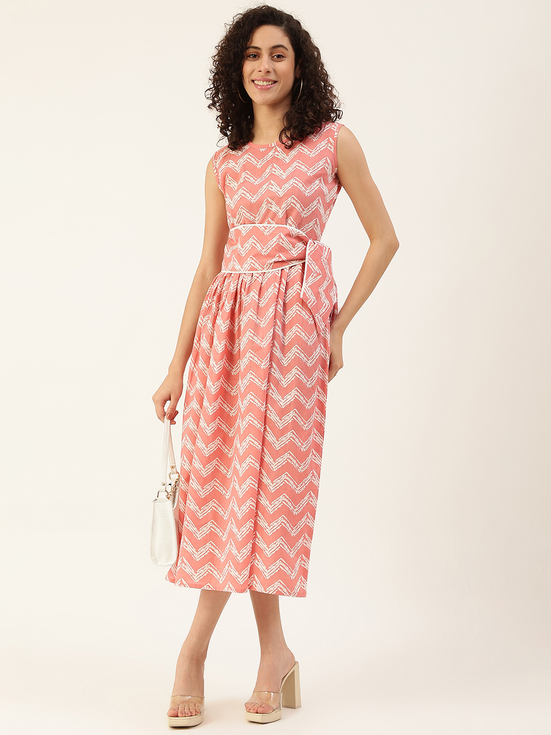 A line shop dress with belt