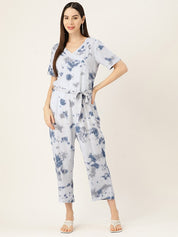 Blue Tie Dye Jumpsuit (W1286)