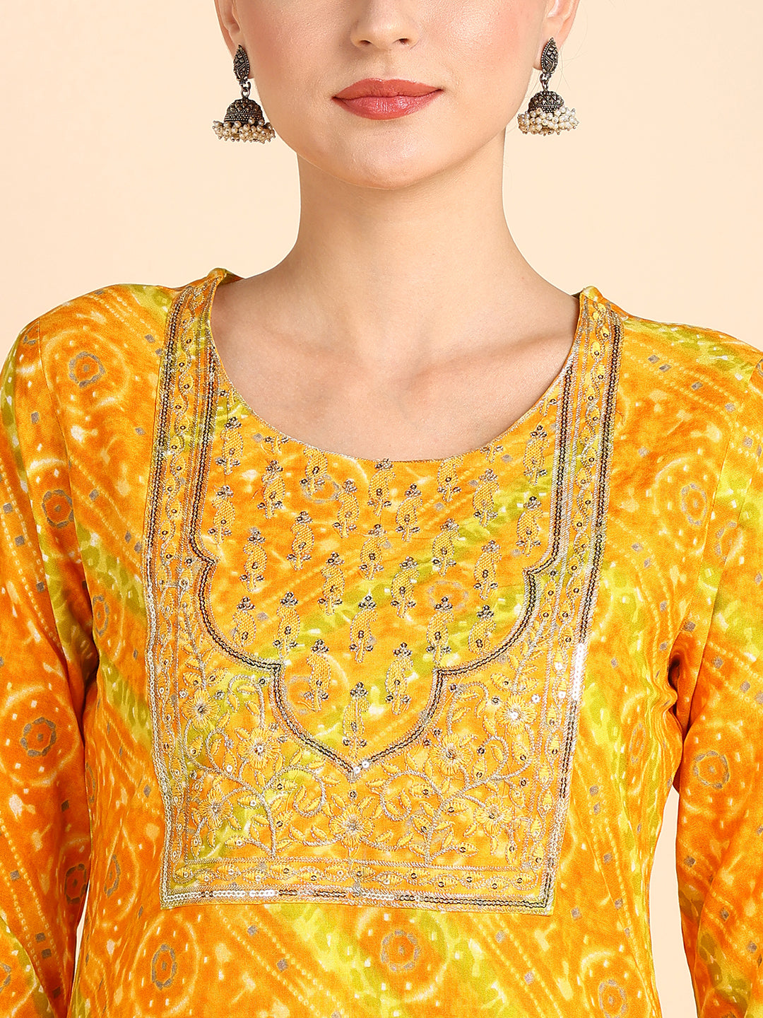 Women Embroidered Printed Rayon Straight Kurta (W1512)