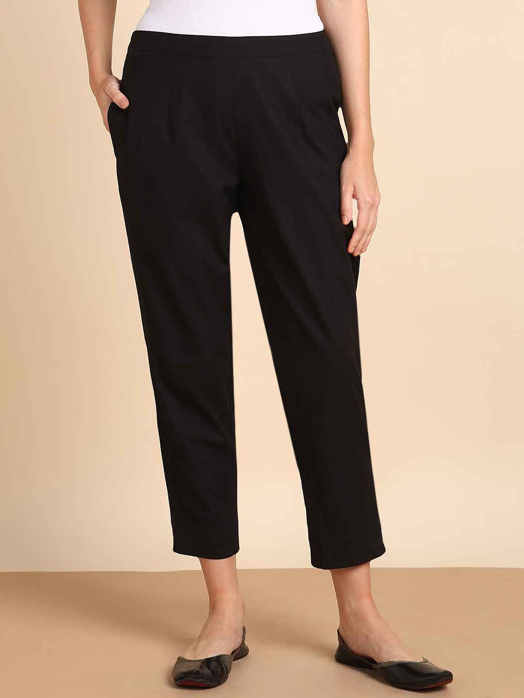 Cotton Regular fit Casual Pants (W1518)