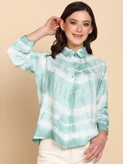 Tie Dyed Casual Fitted Shirt for Women (W1448)