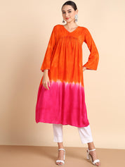 Hand Dyed Alia Cut Dress for Women (W1497)