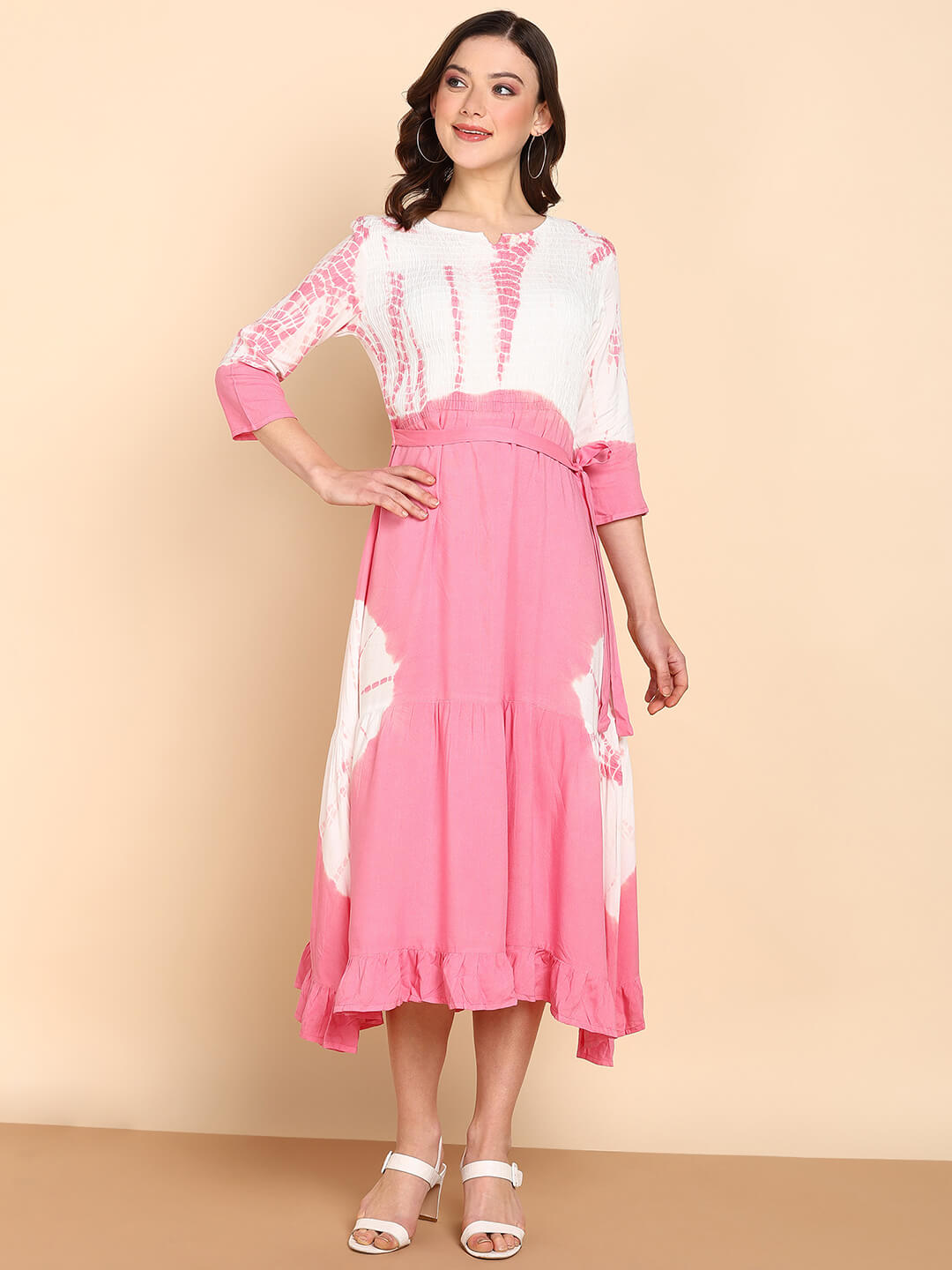 Women Rayon Staple  Bobbin Dress (W1468)