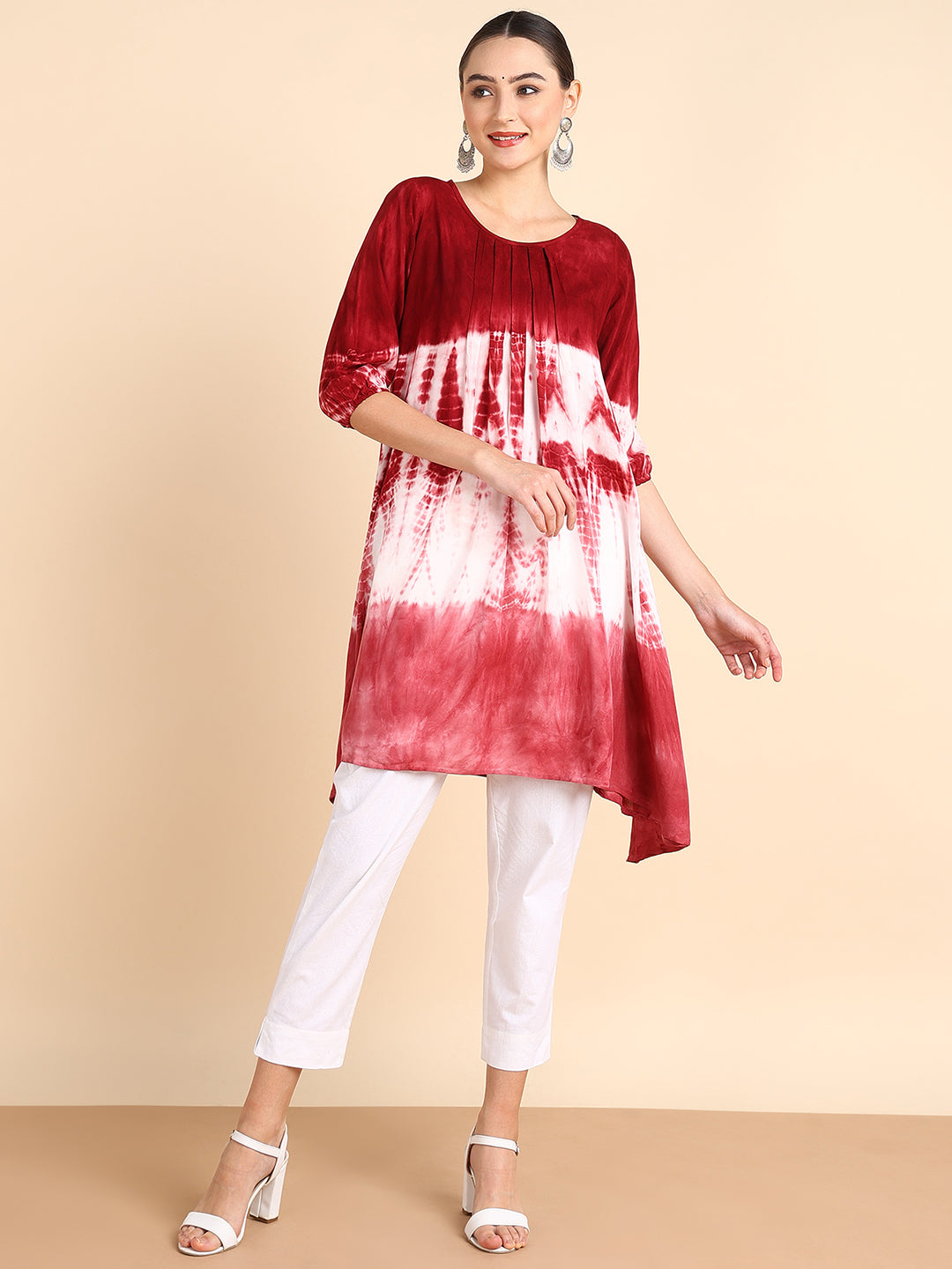 Hand Dyed Short Kurti Dress for Women (W1500)