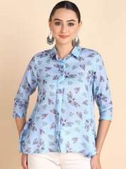 Digital Printed Comfort Fit Shirt for Women (W1490)