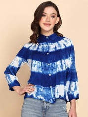 Tie Dyed Casual Fitted Shirt for Women (W1451)