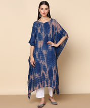 Rayon Tie Dye Beige Kaftan Dress (W1206)