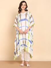 Hand Dyed Loose Fitted Crepe Kaftan Kurta (W1435)