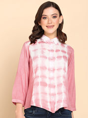 Tie Dyed Casual Fitted Shirt for Women (W1454)