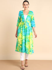 Hand Dyed Cap Dress for Women (W1494)