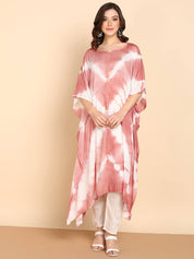 Hand Dyed Loose Fitted Crepe Kaftan Kurta (W1428)