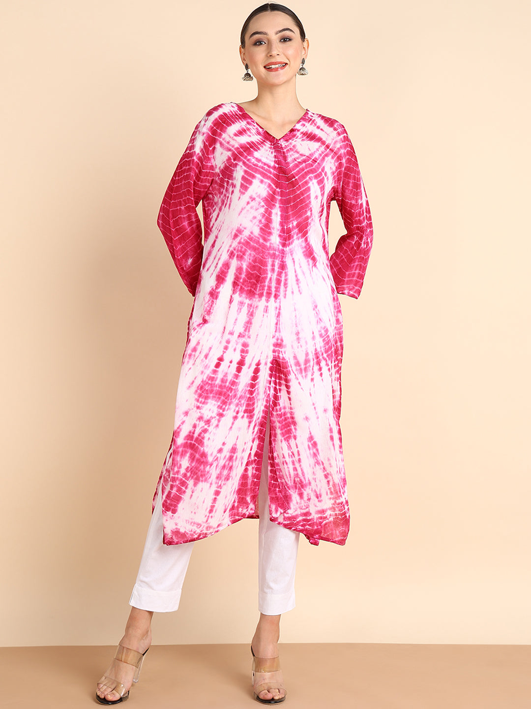 Women Hand Dyed Rayon Straight Kurta (W1509)