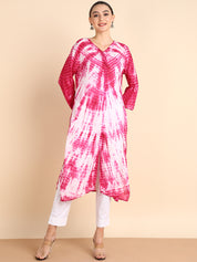 Women Hand Dyed Rayon Straight Kurta (W1509)