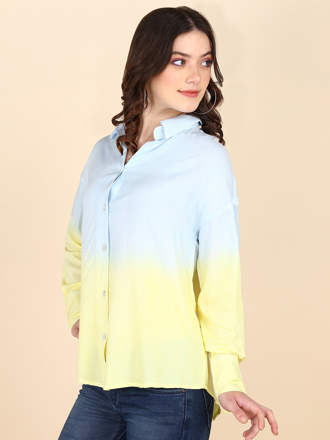 Hand Tie & Dye Comfort Fit Shirt for Women (W1480)