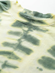 Cotton Tie Dye Yellow Oversize T-shirts (W1289)