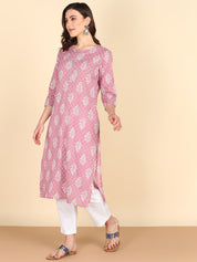 Pure Cotton Ethnic Printed Off White Gotta Patti Kurta (W1264)