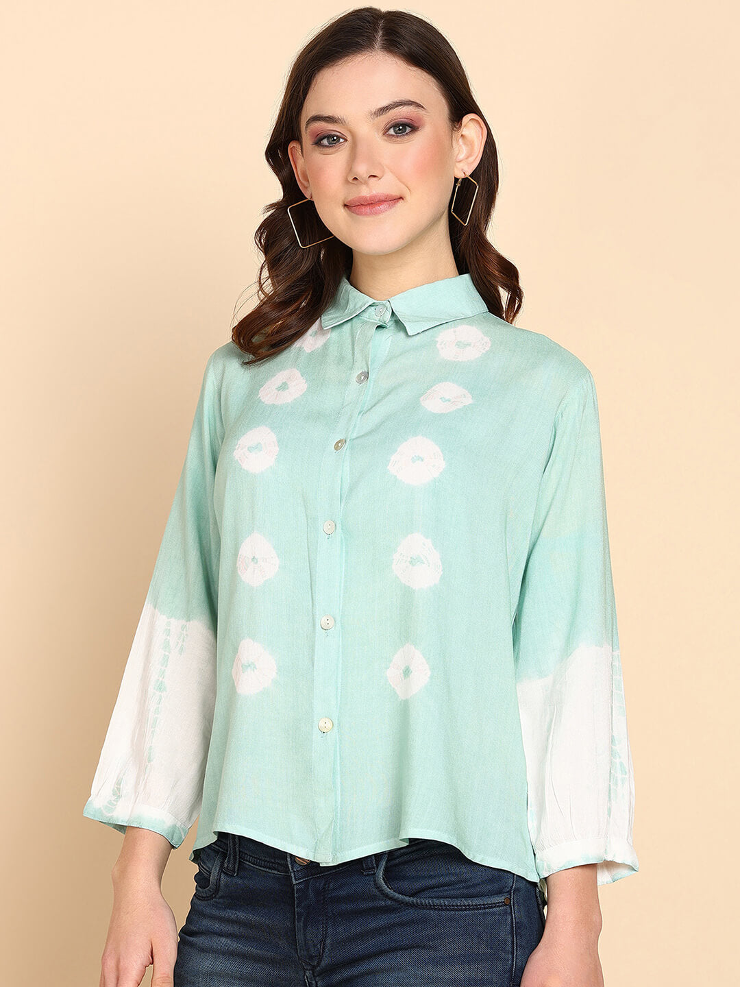 Tie Dyed Casual Fitted Shirt for Women (W1452)