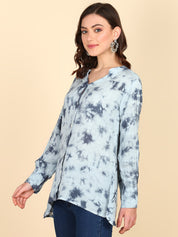 Tie Dyed Casual Fitted Shirt for Women (W1417)