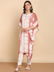 Hand Dyed Loose Fitted Crepe Kaftan Kurta (W1444)