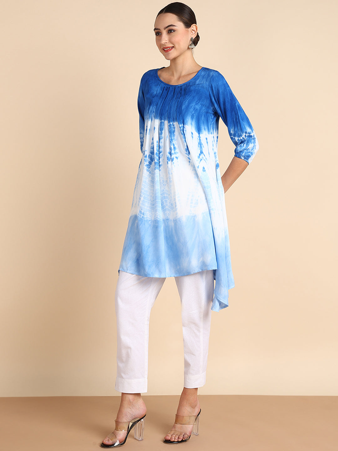 Hand Dyed Short Kurti Dress for Women (W1499)