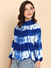 Tie Dyed Casual Fitted Shirt for Women (W1451)