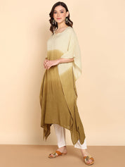 Hand Dyed Loose Fitted Crepe Kaftan Kurta (W1432)