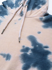 Pure Cotton Fleece Tie & dye Blue Hoodie (W1316)