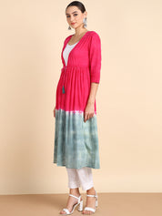 Hand Dyed Cap Dress for Women (W1495)