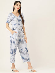 Blue Tie Dye Jumpsuit (W1286)