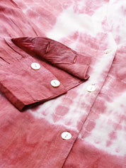 Rayon Tie Dye Pink Slub Shirt (W1341)