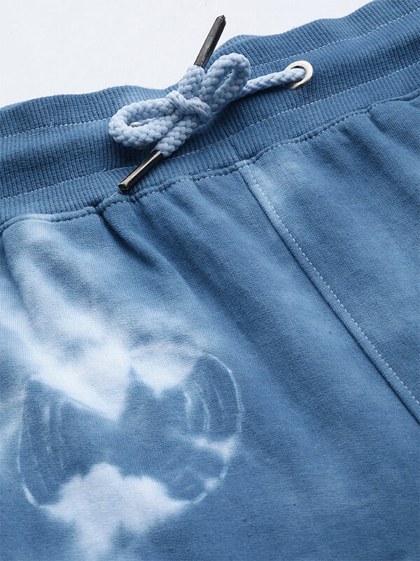 Pure Cotton Tie Dye Blue Sweatshirt With Joggers (W1325)