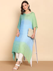 Hand Dyed Loose Fitted Crepe Kaftan Kurta (W1443)