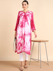 Women Hand Dyed Rayon Straight Kurta (W1509)