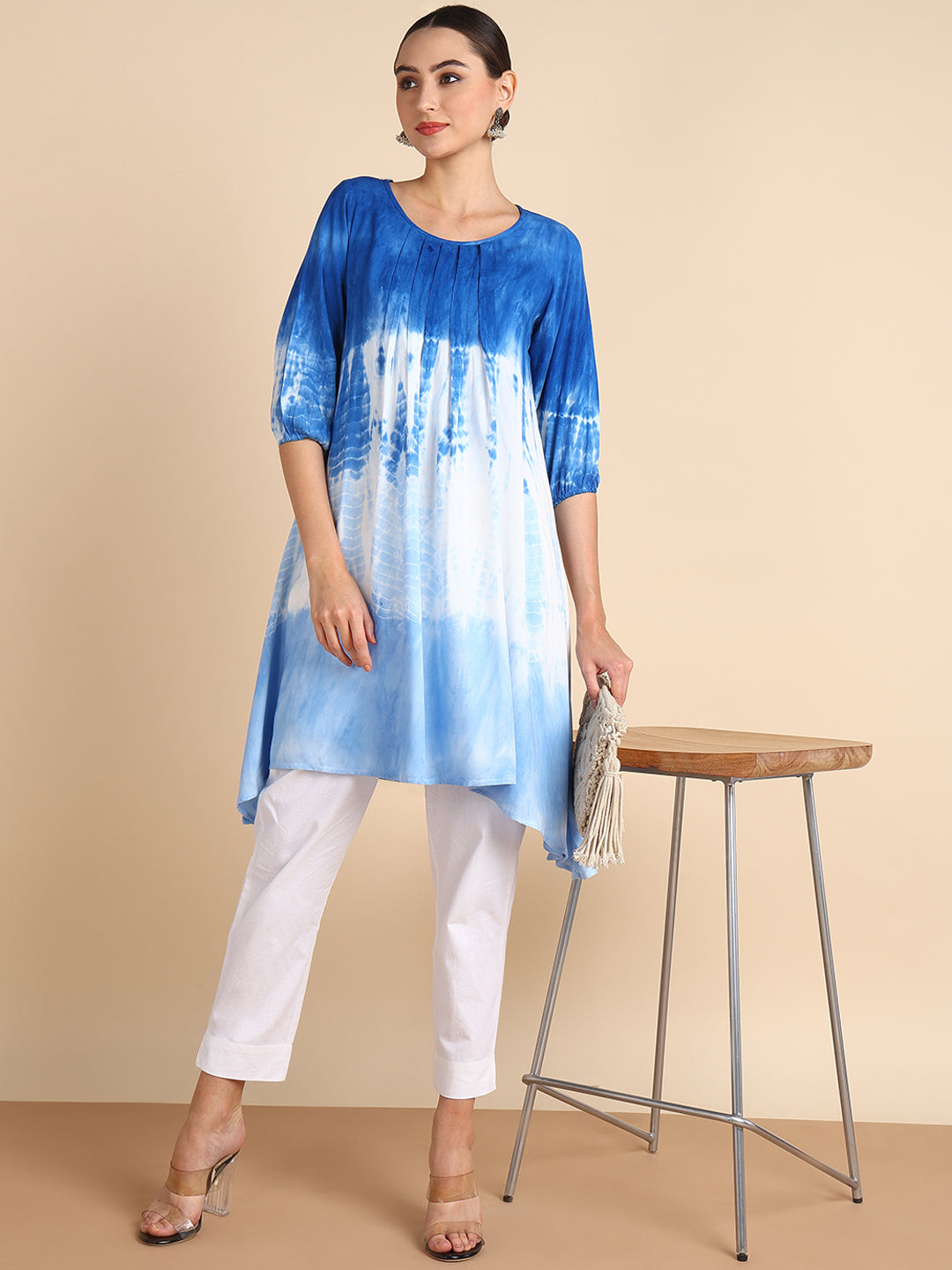 Hand Dyed Short Kurti Dress for Women (W1499)