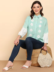 Tie Dyed Casual Fitted Shirt for Women (W1452)