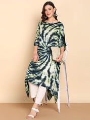 Hand Dyed Loose Fitted Crepe Kaftan Kurta (W1437)