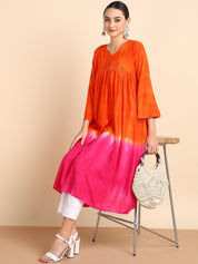 Hand Dyed Alia Cut Dress for Women (W1497)