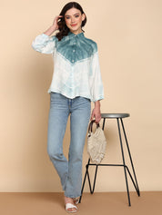 Tie Dyed Casual Fitted Shirt for Women (W1445)