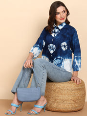 Tie Dyed Casual Fitted Shirt for Women (W1449)