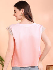 Vibrant Peach Tie-Dye Everywhere Top In Soft Rayon (W1554)