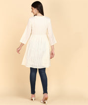 Off-white Cotton Lurex Embroidered Tunic (W1398)