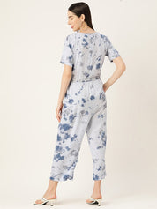 Blue Tie Dye Jumpsuit (W1286)