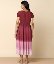 Rayon Ombre Dyed A-Line Maxi Dress (W1224)