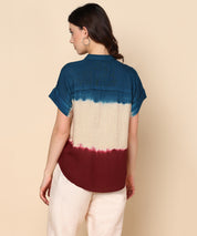 Multicolour Tie-Dye Rayon Staple Top (W1410)