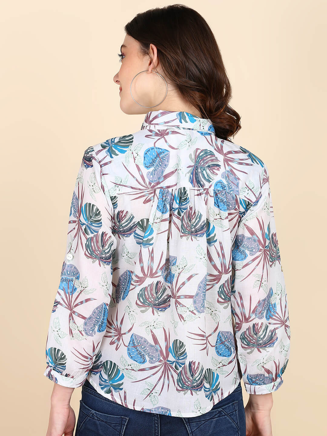 Digital Printed Comfort Fit Shirt for Women (W1491)