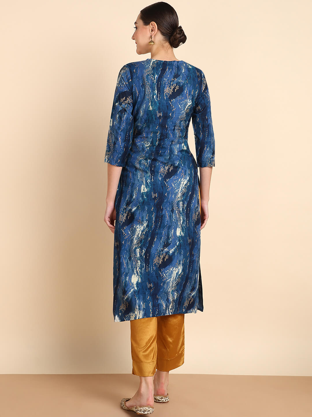 Women Embroidered Printed Rayon Straight Kurta (W1511)