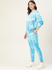 Pure Cotton Ombre Dye Blue Sweatshirt With Joggers (W1324)