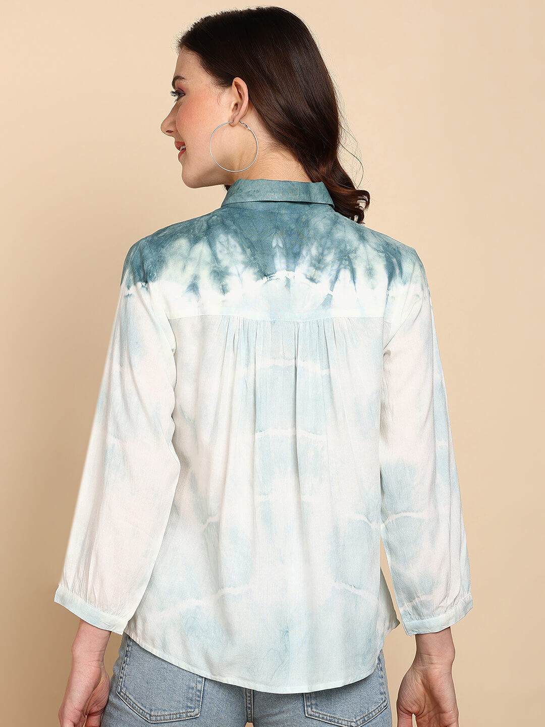 Tie Dyed Casual Fitted Shirt for Women (W1445)