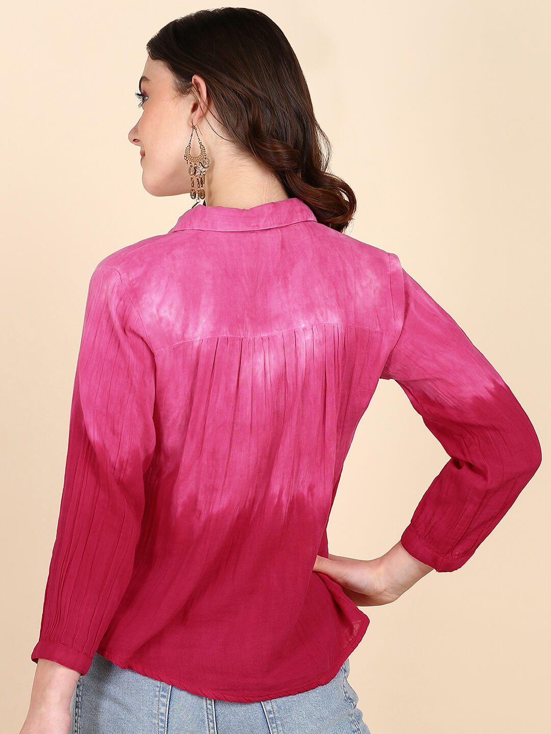 Hand Tie & Dye Comfort Fit Shirt for Women (W1493)