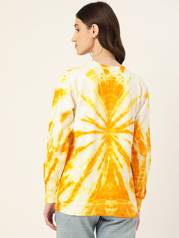 Yellow and white tie dye online sweatshirt